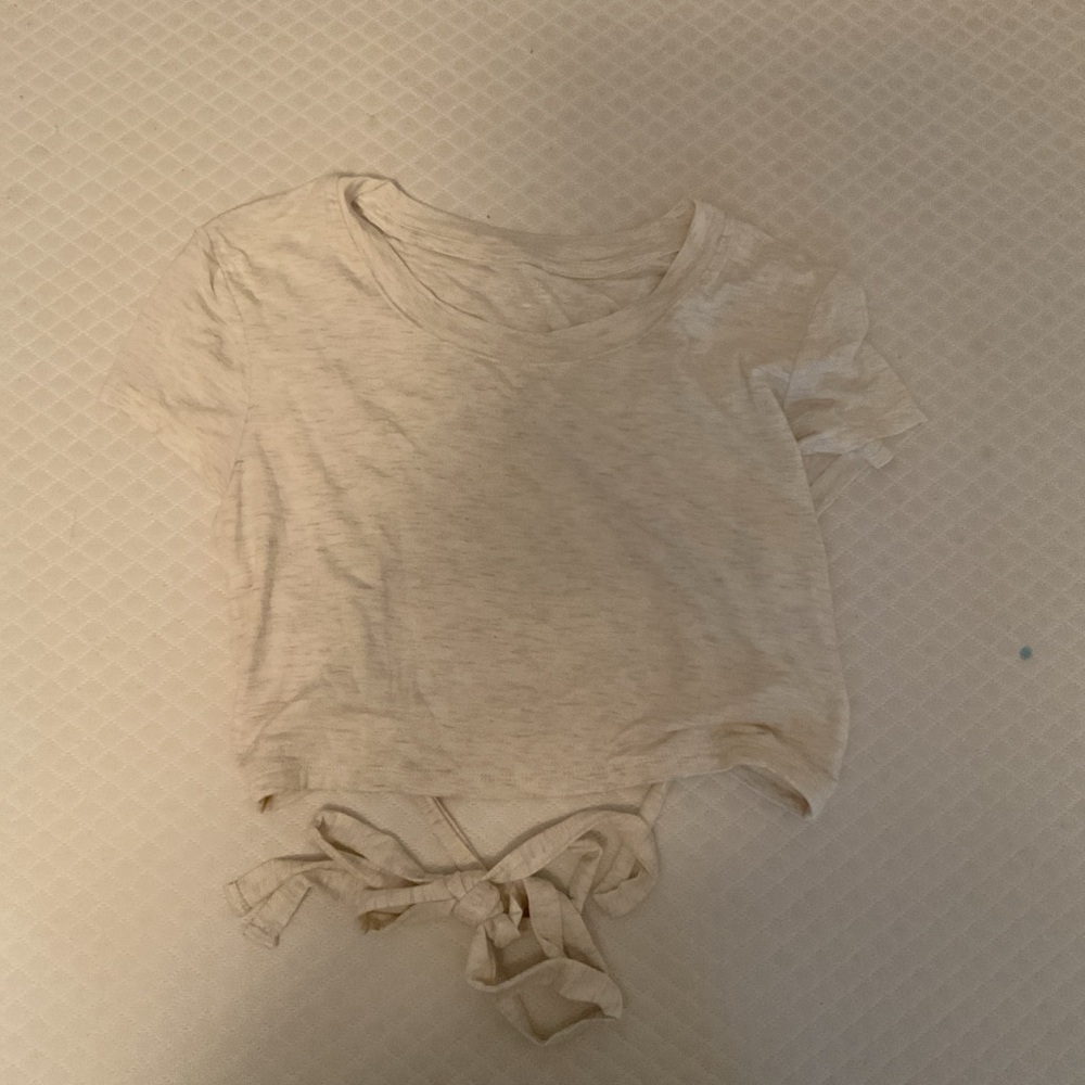 Casual Cream Crop Top
